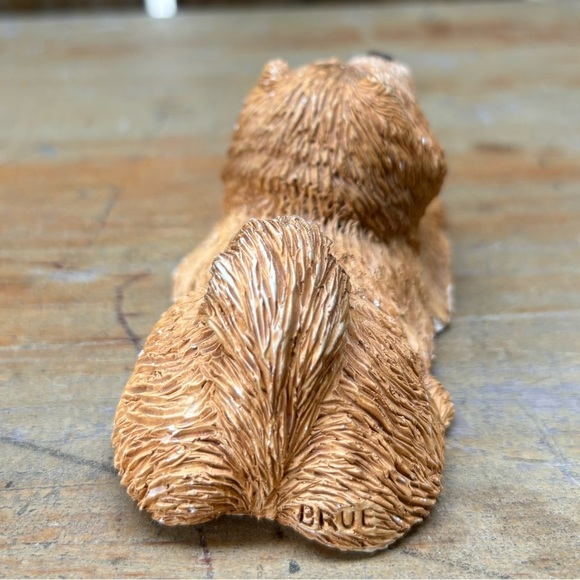 Vintage 90s Sandicast Red Chow Handcast Hand Painted Figurine Signed S Brue - Picture 2 of 7